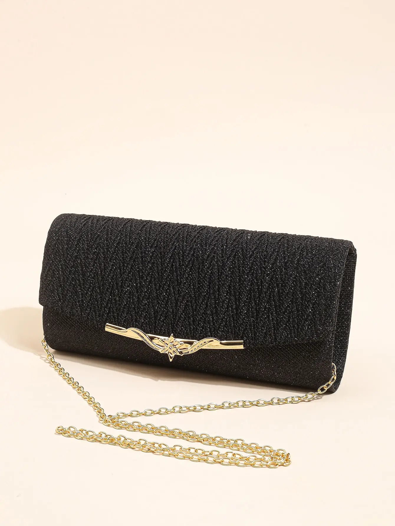 Womens clutch wallet evening bag sparkling evening envelope handbag with detachable chain used for weddings and parties 250402