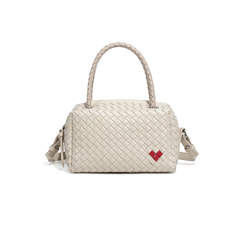 2025 Fashion Style Love Knitted Pillow Bag Casual Boston Handbag for Women Large Capacity Single Shoulder Crossbody Bag