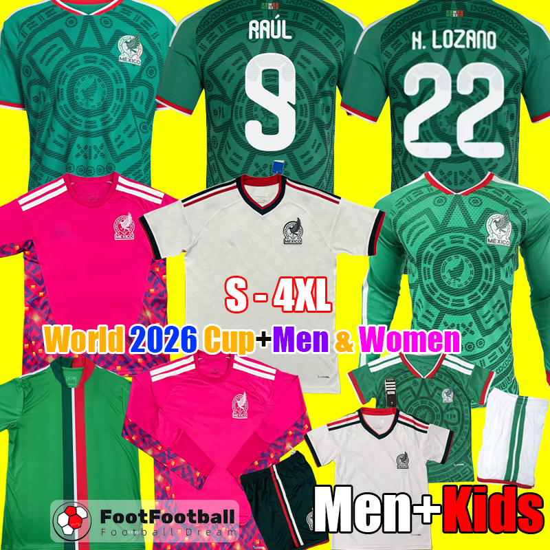 S-4XL 2025 World Mexico jersey 2026 VEGA RAUL CHICHARITO H.LOZANO 25 26 football shirts soccer jerseys football shirt CHICHARITO LOZANO Men kids sets