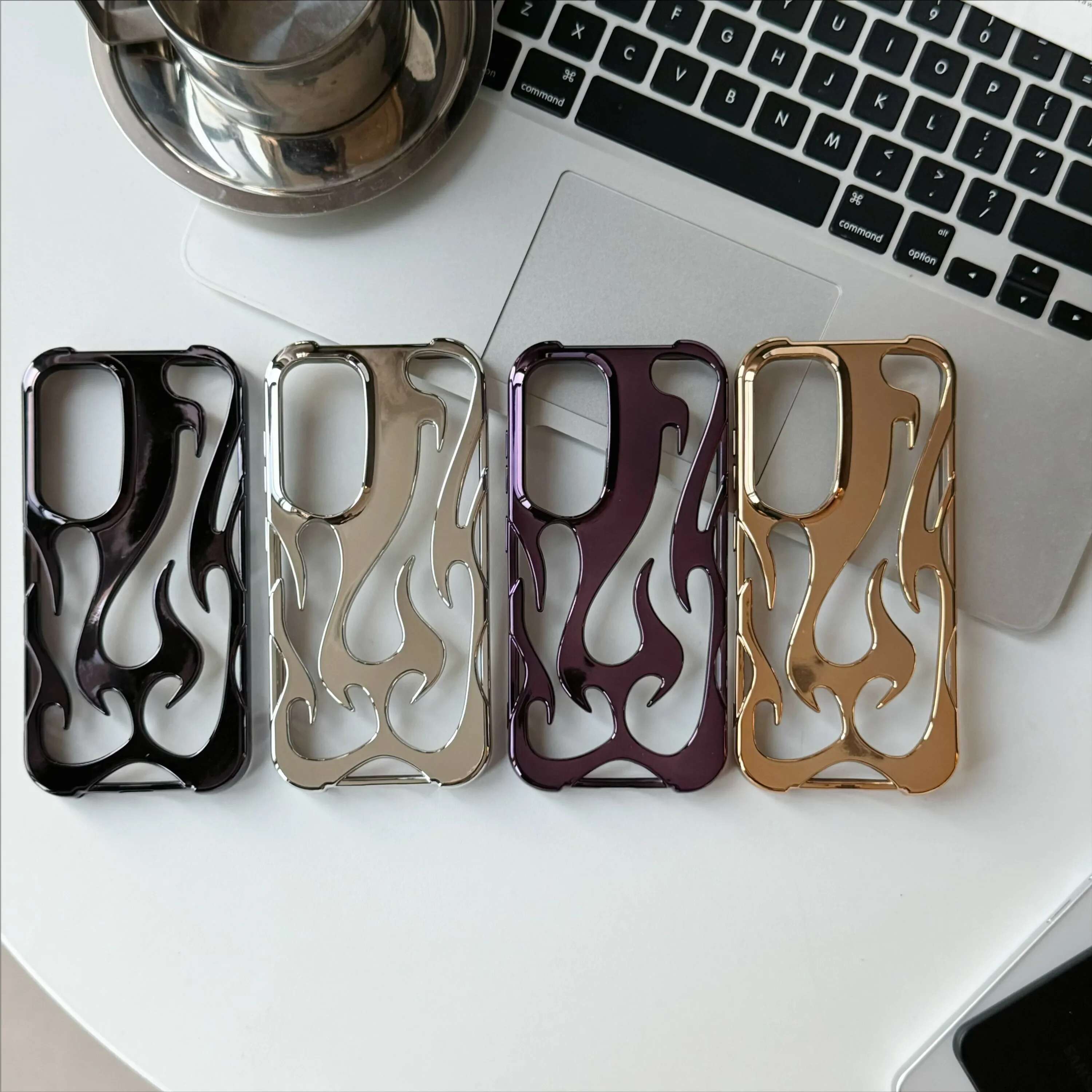 New 3D Flame pattern Case For Samsung Galaxy S25 S24 S22 S23 Ultra A16 A55 A54 A06 A15 A14 Hollow Slim Shockproof soft Cover