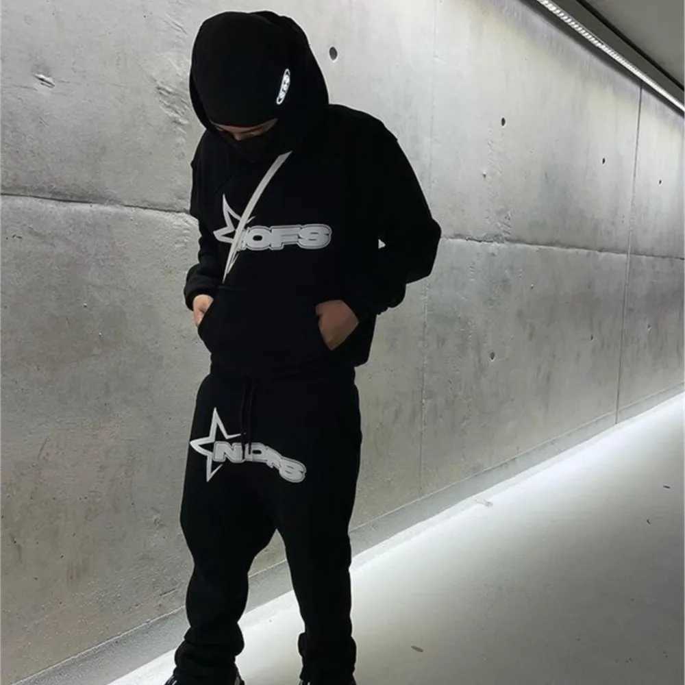 Y2K Hoodies Men Harajuku Hip Hop Letter Graphic Print Loose Sweatshirts 2024 Punk Rock Gothic Clothes Tops Goth Pants StreetwearXJ251106