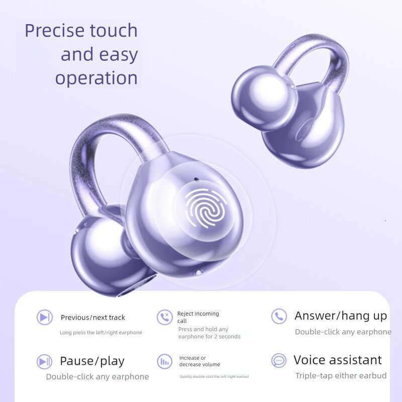 Famous Brand Smart AI Translation M Private Mold Clip Type OWS Air Conduction Open Ear Bluetooth Earphones