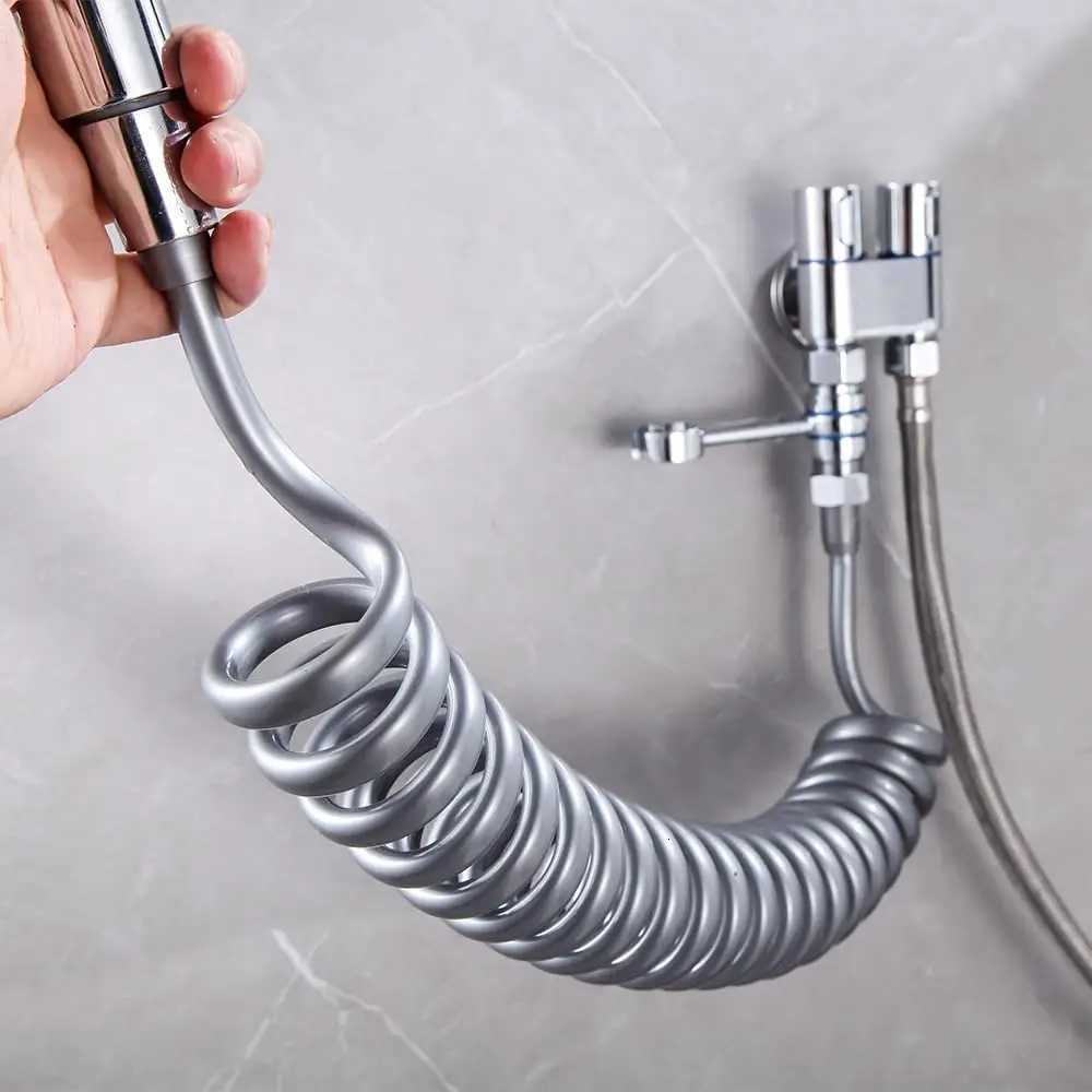 Toilet Bidet Spring Hose ible Shower Tube Anti-twist Stretchable Water Plumbing Spiral ible Shower Hose 15/2/3/5M Y251107