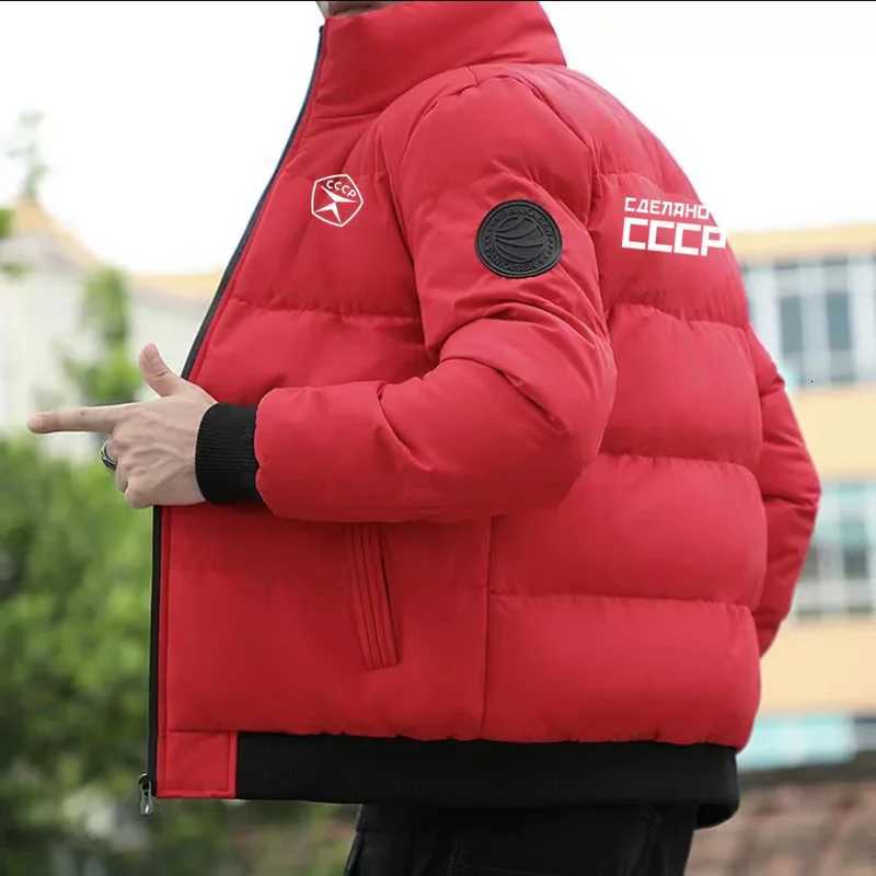 Thick mens warm jacket winter casual mens jacket CCCP mens windproof cotton down jacket new productT251107