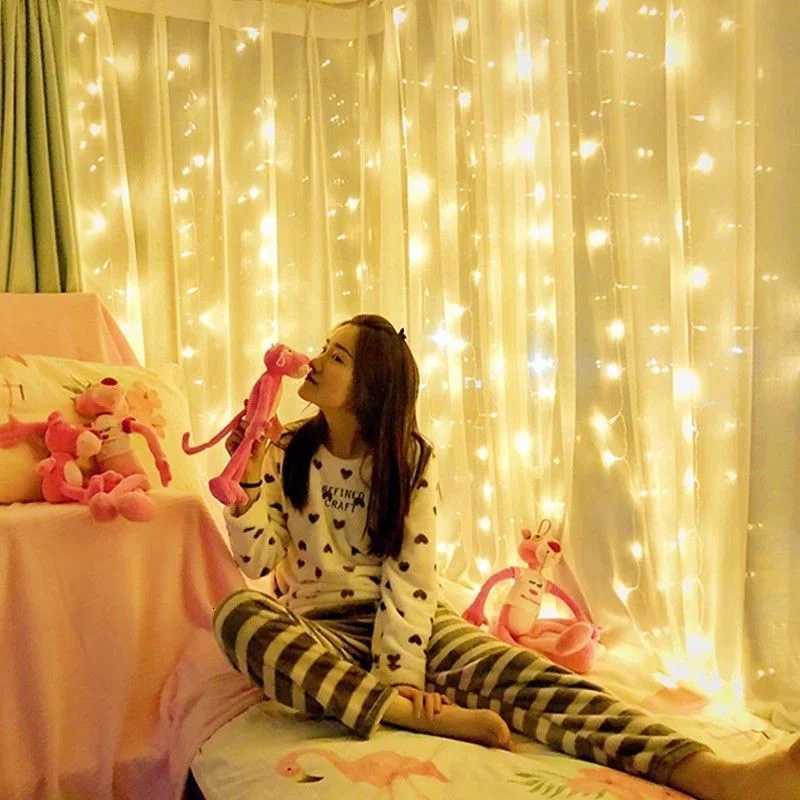 3M/6M New Year Curtain Garland Led String Lights 8 Modes Holiday Lamp Wedding Christmas Fairy Lights for Bedroom Home Decor W251107