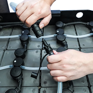 24V Forklift Battery Automatic Water Adding System Battery Watering Technologies Flowrite Battery Watering System