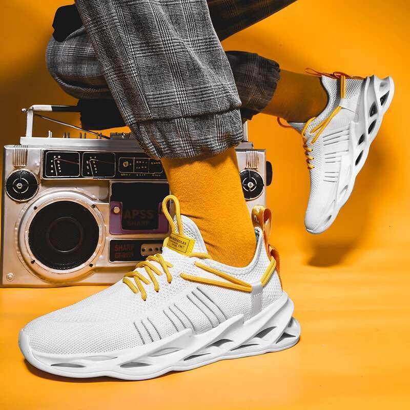 Hemmyi Couple Hot New Fashion Yellow Sneakers Comfortable Outdoor Mens Women Shoes Size 11 Support Dropshipping