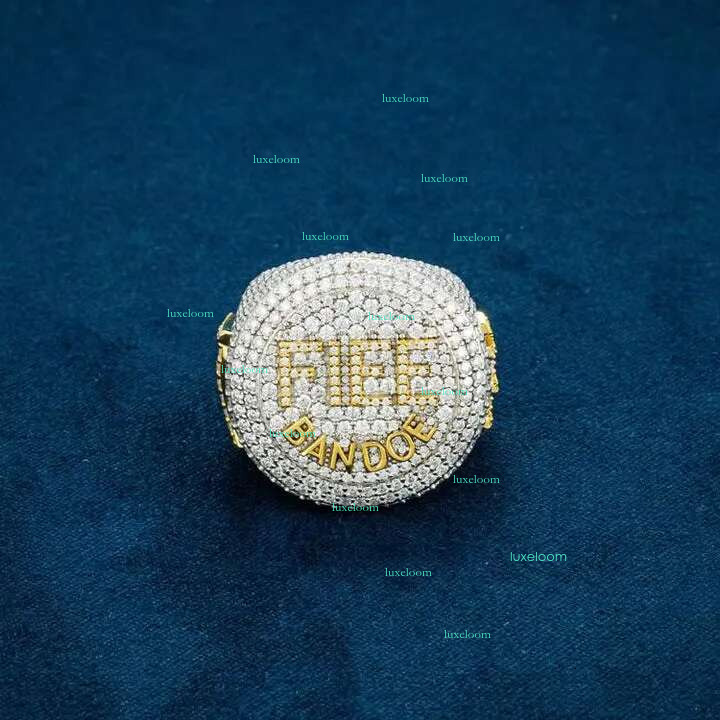 Hip hop Moissanite star gold-plated sier VVS finger ring for men
