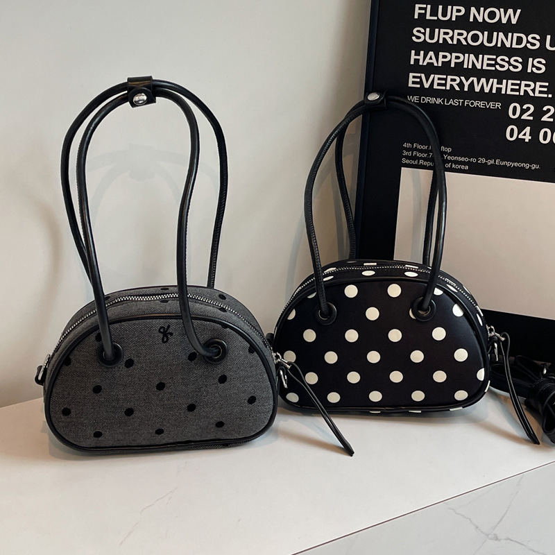 2025S Designer Women S Bag High End Small Square Niche Handheld New Polka Dot Shoulder Bag Fashionable And Simple Crossbody Women S Bag