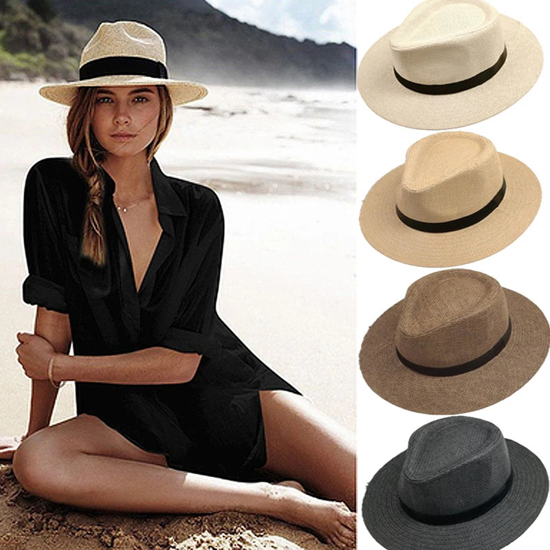 Handmade Havana vintage hat classic Panama unisex beach casual sun holiday UV protection modern American olive 250326