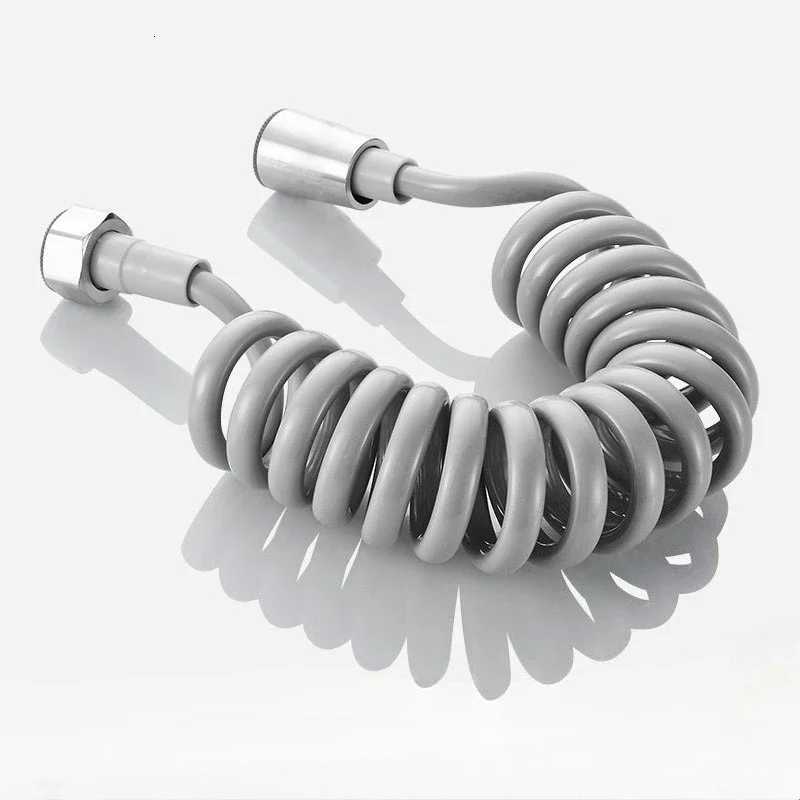 1PC 2m 5m Spring Shower Hose Meters Water Plumbing Hose Plastic Bathro Water Toilet Bidet Sprayer Telephone Line soft Hoses Y251107