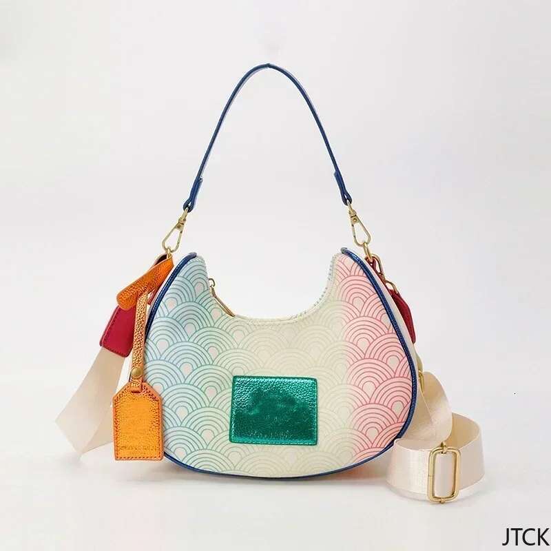 Convertible Crossbody 2025 Women - Washed Canvas Shoulder Purse with Eagle Embroidery, Gradient Niche Underarm Bag - Embroidery,