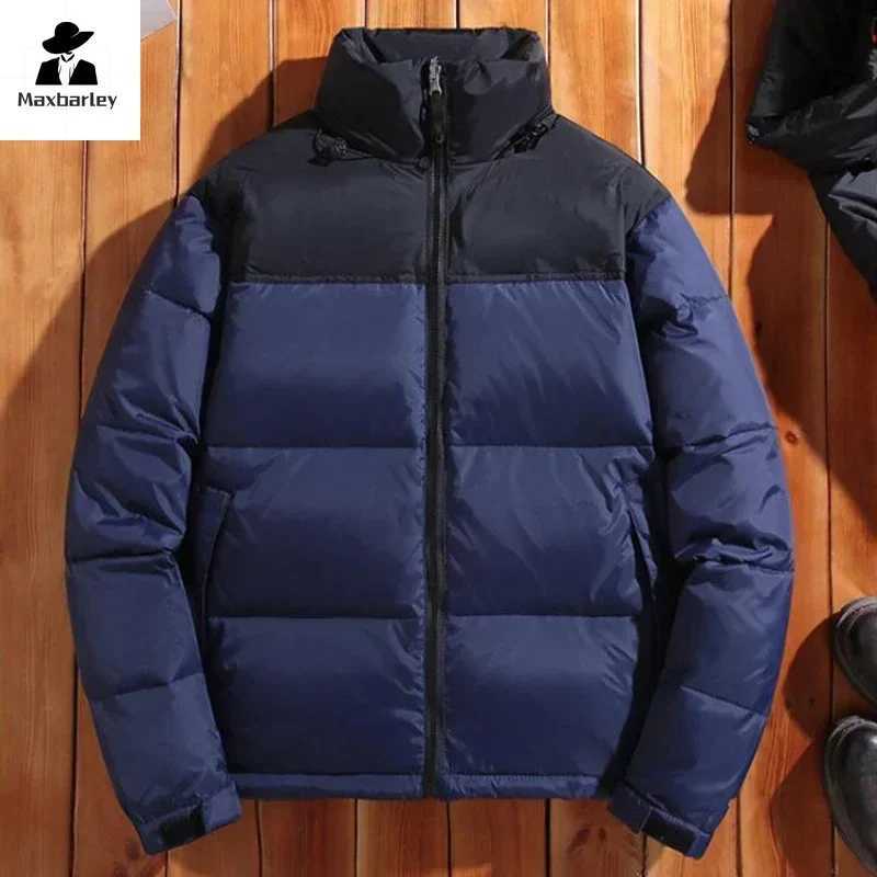 Casual Lightweight Down Jacket Mens Winter New Splicing Thick Warm Parka Short Women Snow Skiing White Duck Down Padded CoatT251107