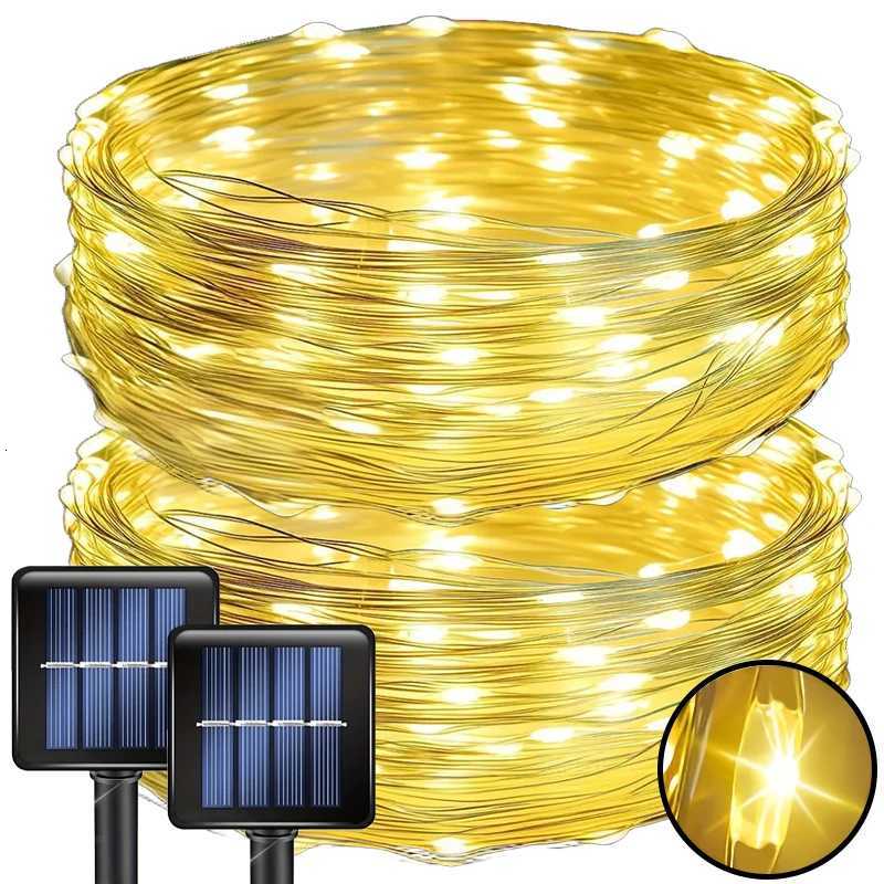 1pcs Solar LED String Lights Waterproof Outdoor Garden Fairy Solar Lights 8 Modes for Street Patio Balcony Tree Decor W251107