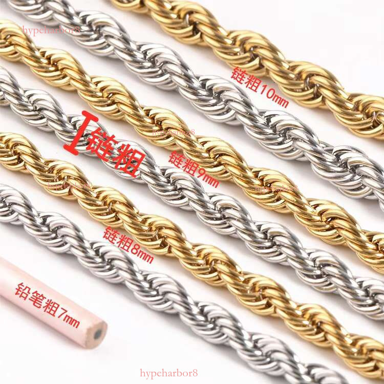 Wholesale 6 8 9 10MM Custom Hip Hop Cuban Curb k Mens Miami Gold Plated Big Rope Chain Necklace for Men