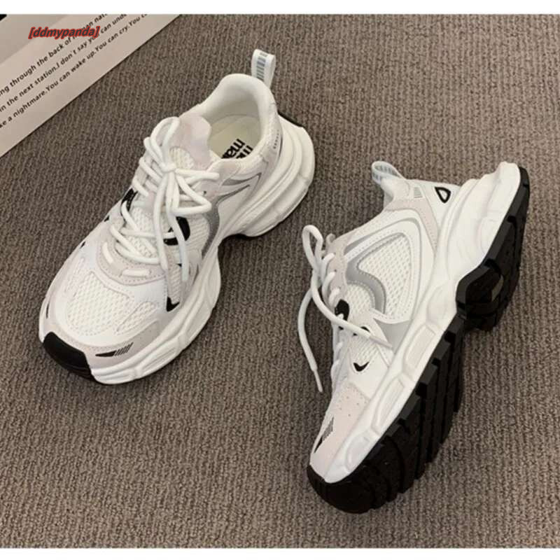 Women ary Chunky Sneakers Mesh Breathable Increased Internal Trainers Sports Running Casual Ladies Fiess Vulcanize Shoes ddmypanda