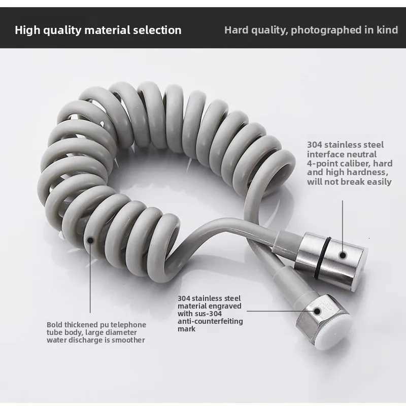 Upgraded Toilet Spray Gun Kit - Telescopic Spring Hose Shower Extension Mti-pose Elastic Water Pipe for Faucet Bathro Y251107