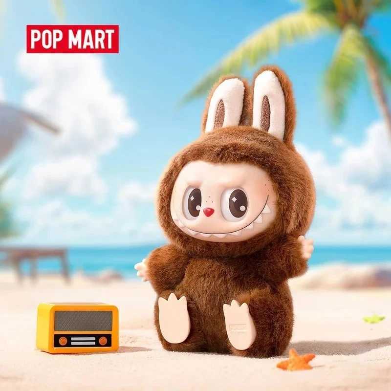 Free shipping MART 100% genuine monster with a seat pendant action original Labubu doll animation picture model statue