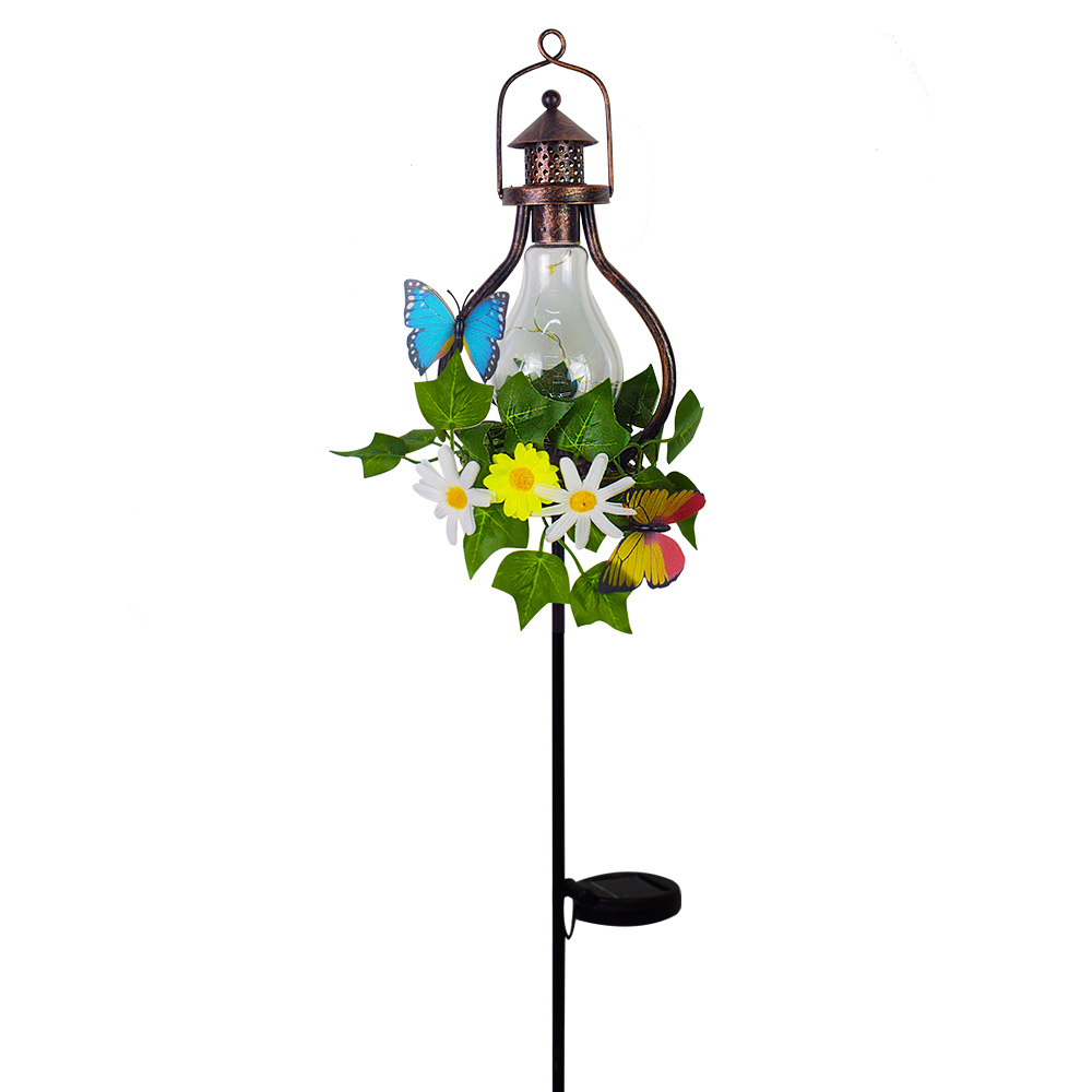 Vintage Style Small Solar Horseshoe Garden Lantern - Durable Metal Finish Court Yard Lighting #100-800