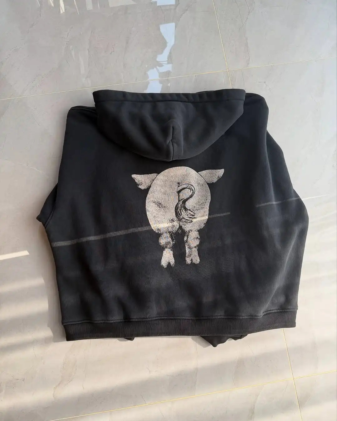 Retro Pattern Printed Zipper Hoodie Y2K Harajuku Punk Gothic Loose Sports Street Clothing Couple Top 250403