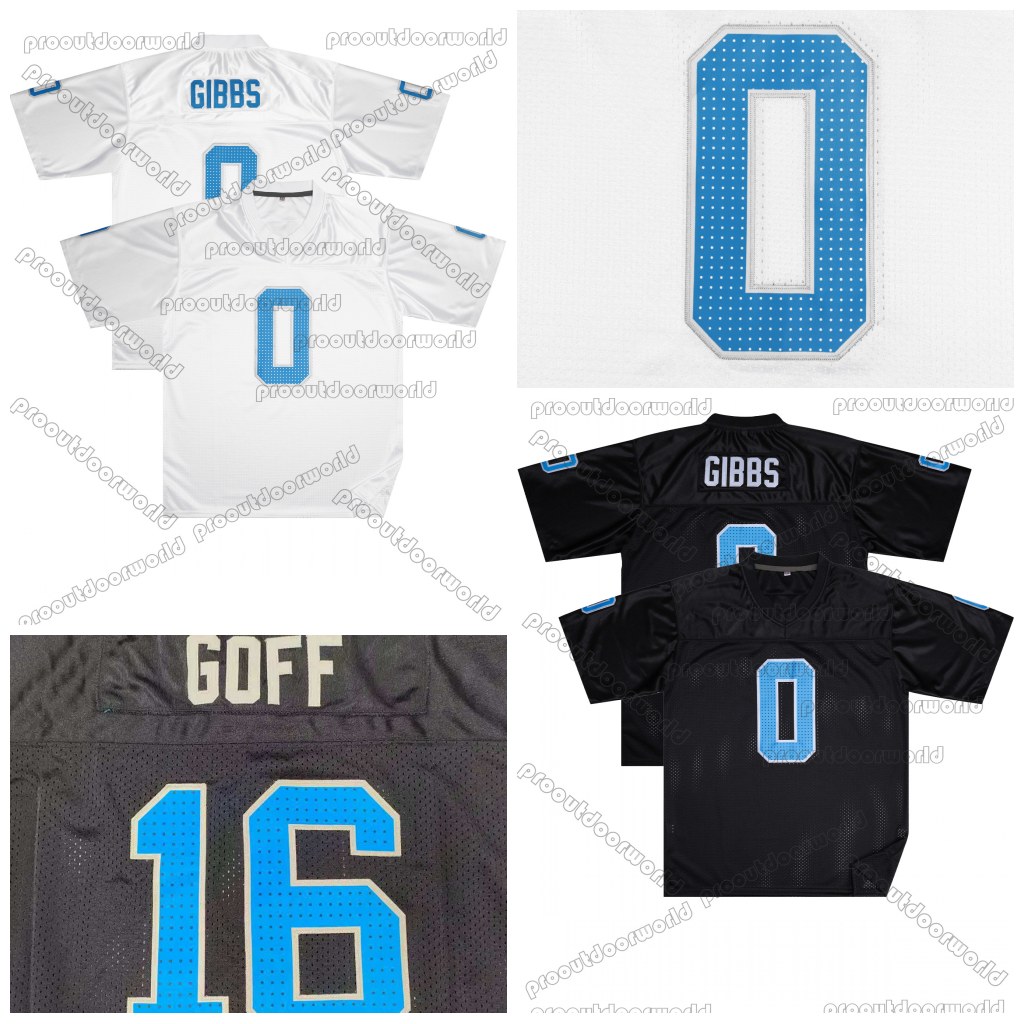 2025 Bates Custom Football Jersey Stitched Gibbs St. Brown Montgomery LaPorta Williams TeSlaa Branch Goff Campbell Hutchinsons Casual Wear