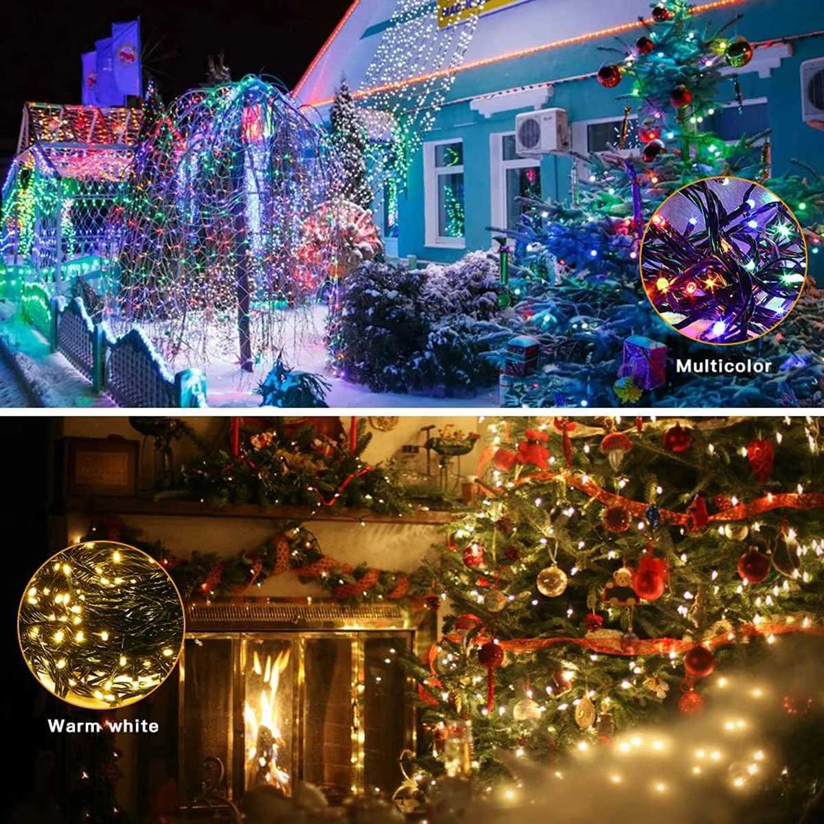 102M 800LEDs Outdoor 220V LED Fairy String Lights Christmas Lights For Garland Wedding Party Holiday Garden Lamp Holiday Decor W251107