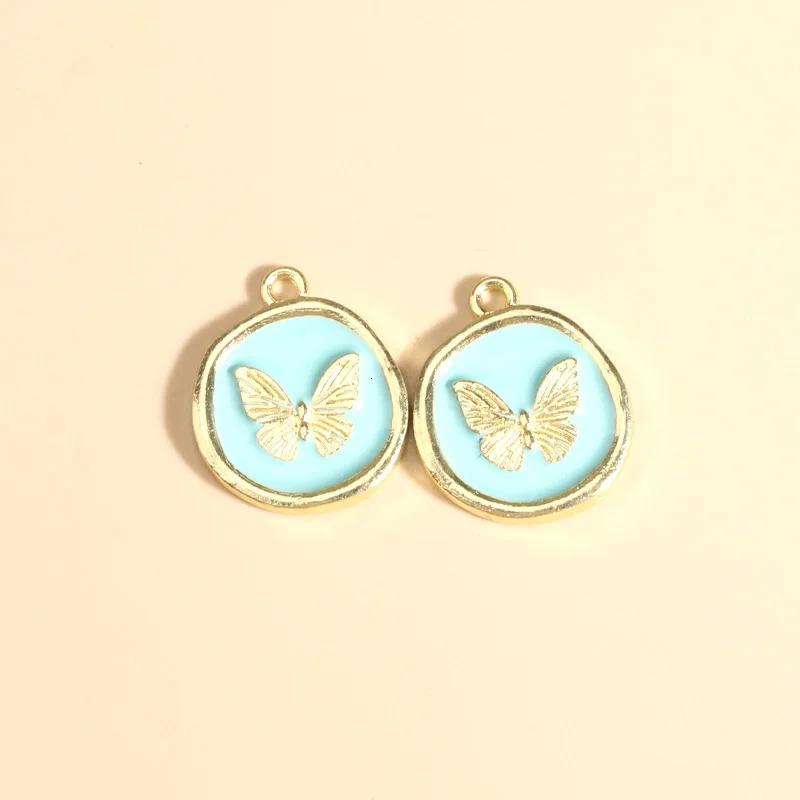 10 Cute Enamel Talisman Colorful Mini Butterfly Animal Pendants for Making Necklaces Keychains DIY Handmade Jewelry Discoveries 250325