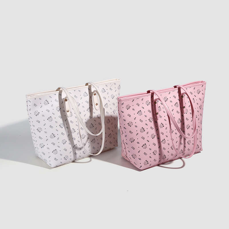 Designer Bag Printed PU Retro Tote Trendy Personality Daily Simple Shoulder Handbag New Women S