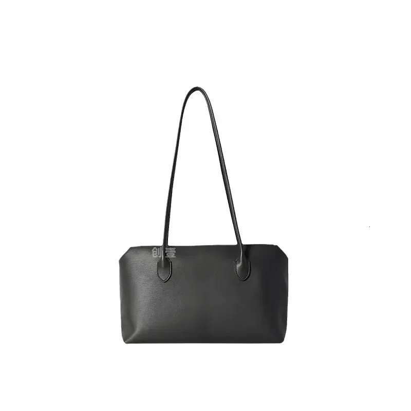 Terrasse Minimalist Genuine Handbag Single Shoulder Large Capacity Underarm Simple Tote Bag Cow Leather