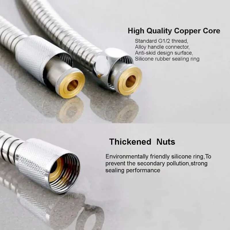 ible Stainless Steel Plumbing Hose Shower Tube ible Bathro Pipe 1-15m Bath Accessories Y251107