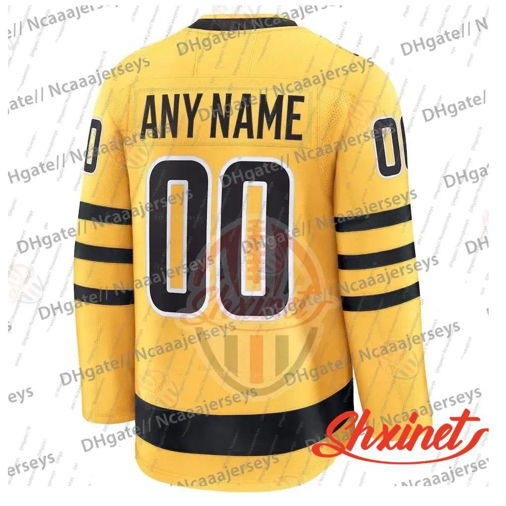 Personalized Custom Sidney Crosby 2025 Third Gold Jerseys Erik Karlsson Kevin Hayes Kris Letang Tristan Jarry Evgeni Malkin LEMIEUX Rakell Justin Braz