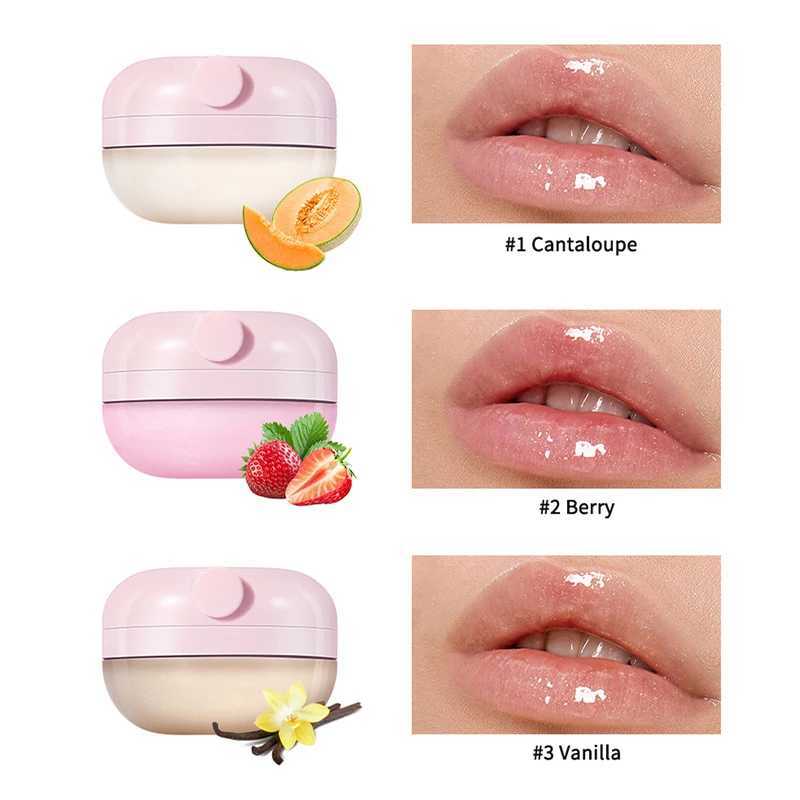 Small pink pot lip care lipstick moisturizing fine gloss strawberry fruit portable moisturizing lipstick suitable for female lip care W250407