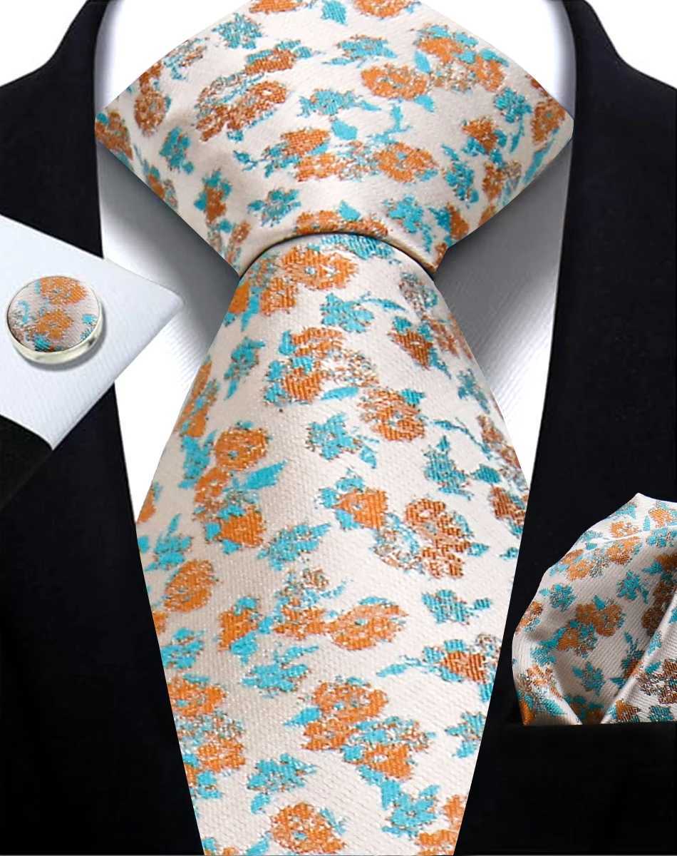 Luxury Floral Wine Ties For Men Wedding Party Business Necktie Handkerchief Cufflinks Set Men Suit Accessories Handmade Gravata X250407