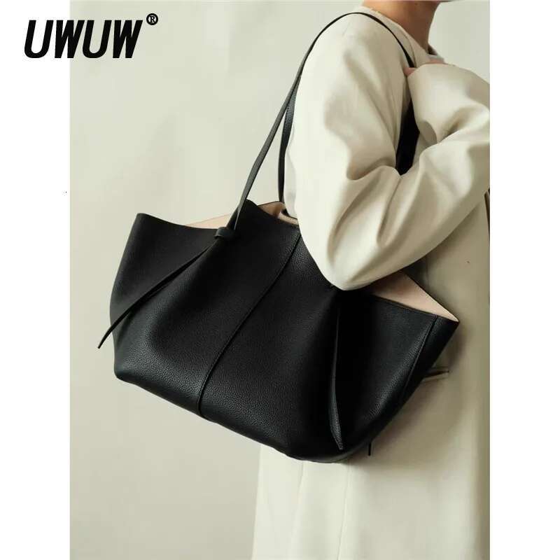 UWUW 2025 New Tote Bags For Women's Handbags Leather Large Capacity Shoulder Fashion Armpit Bag Female