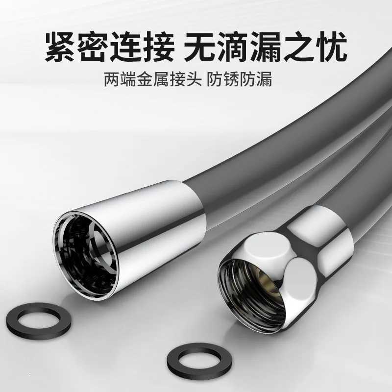 15/2m Soft Silicone 360 Rotation Shower Hose ible Anti Winding Explosion-proof Bathro Faucet Hose Extension Pipe Y251107