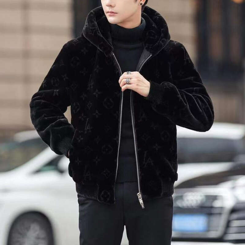Thickened Cold Protection Warm Fashion Male Outwear Casual All match Large Size Fur Outcoat Winter New Men High End Mink Coat 5481