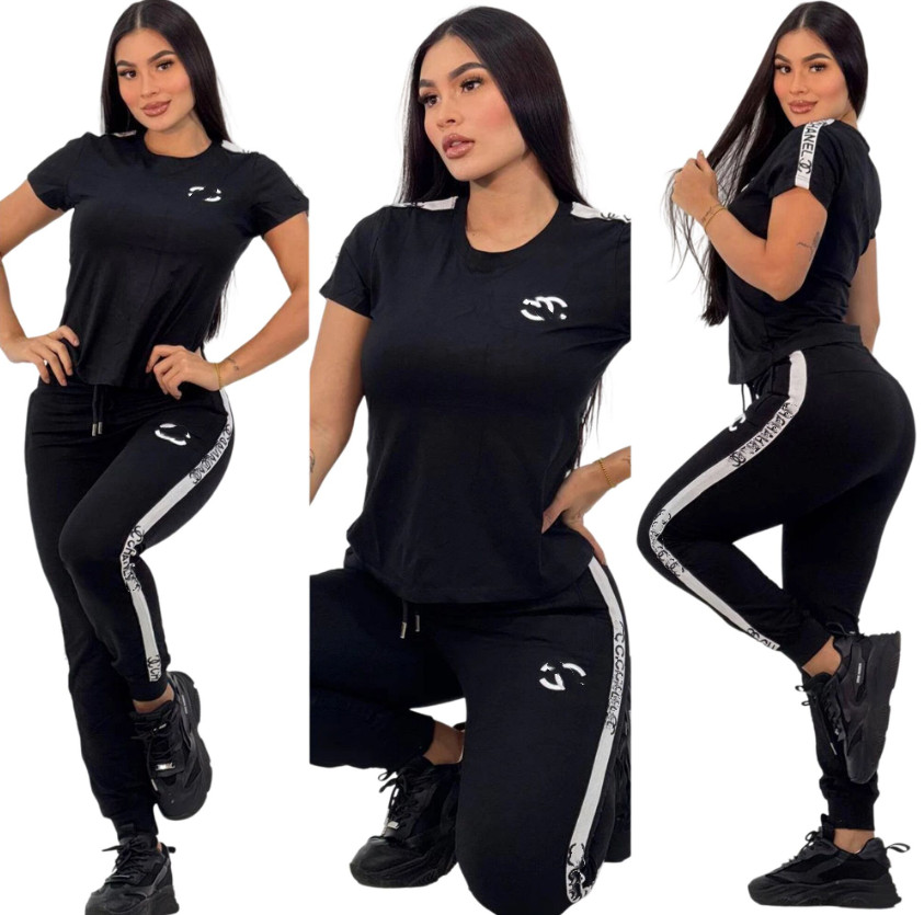 New Women's Tracksuits brand Casual sports Suit T-shirts pants 2 Piece Set designer Tracksuits
