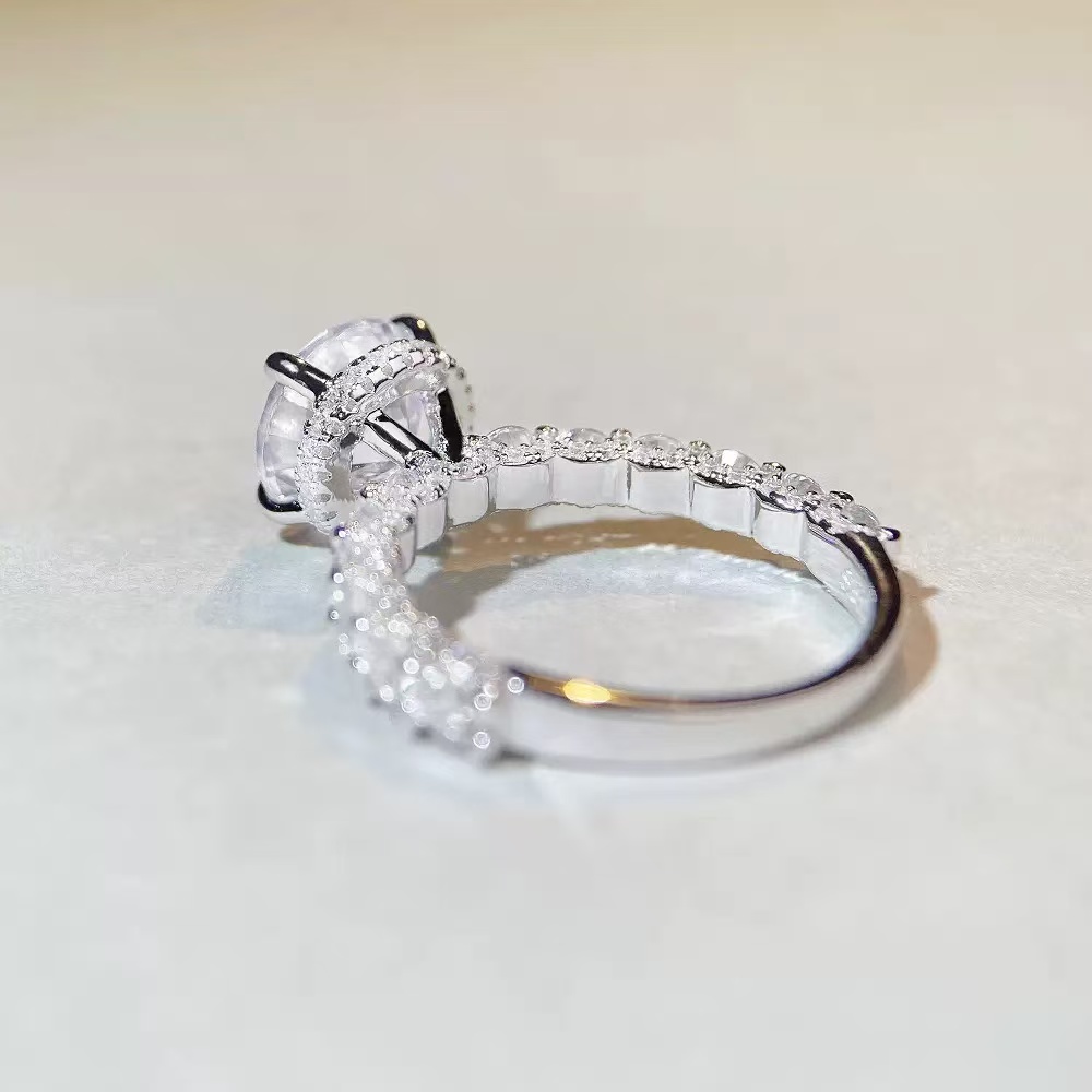 Custom 14K 18K Gold 2CT 3CT 5CT Radiant Cut D VS1 VVS1 IGI Certified Lab Grown Diamond Engagement Wedding Ring for Women