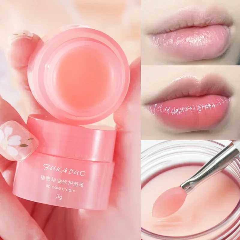 3g Korean Lip Sleep facial mask Night Sleep Maintenance Moisturizing Lip Gloss Bleaching Cream Nourishing Lip Care Cherry lipstick W250407