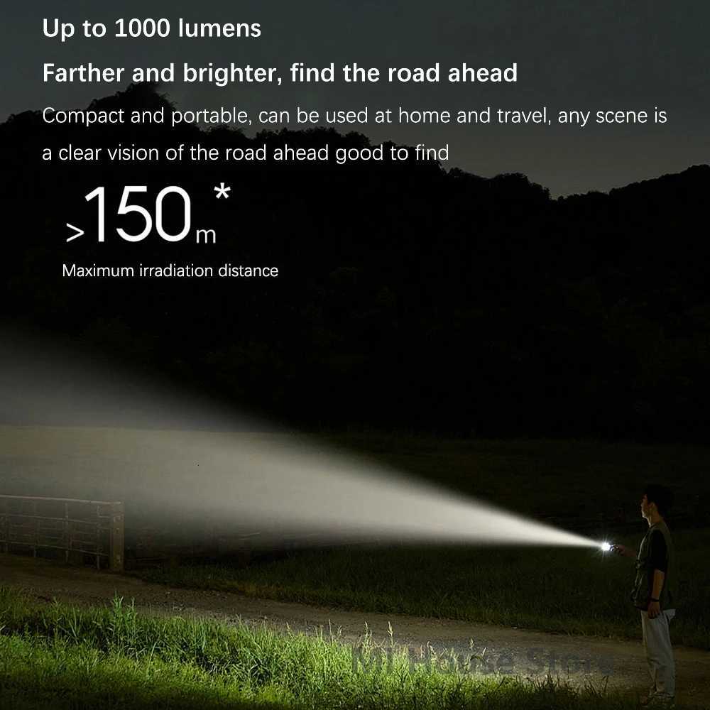 Xiaomi Mijia Flashlight Multi Functional 4in1 Rechargeable 3100mAh 1000 lumen IP65 Waterproof Emergency Light OutdoorW251106
