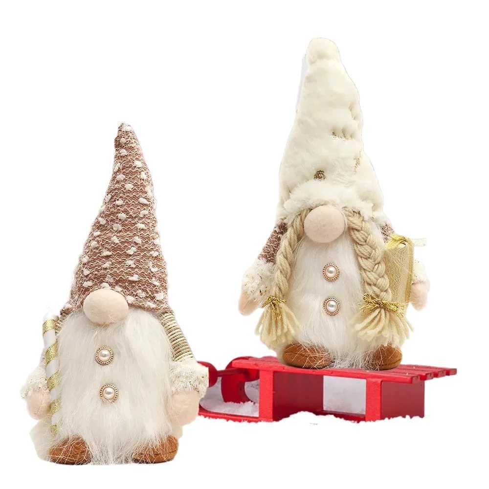 Glowing Gnome Christmas Faceless Doll 30cm Tree Decorations 2025 Night Light Xmas Gift Navidad 2023 New Year Home Decor W251107