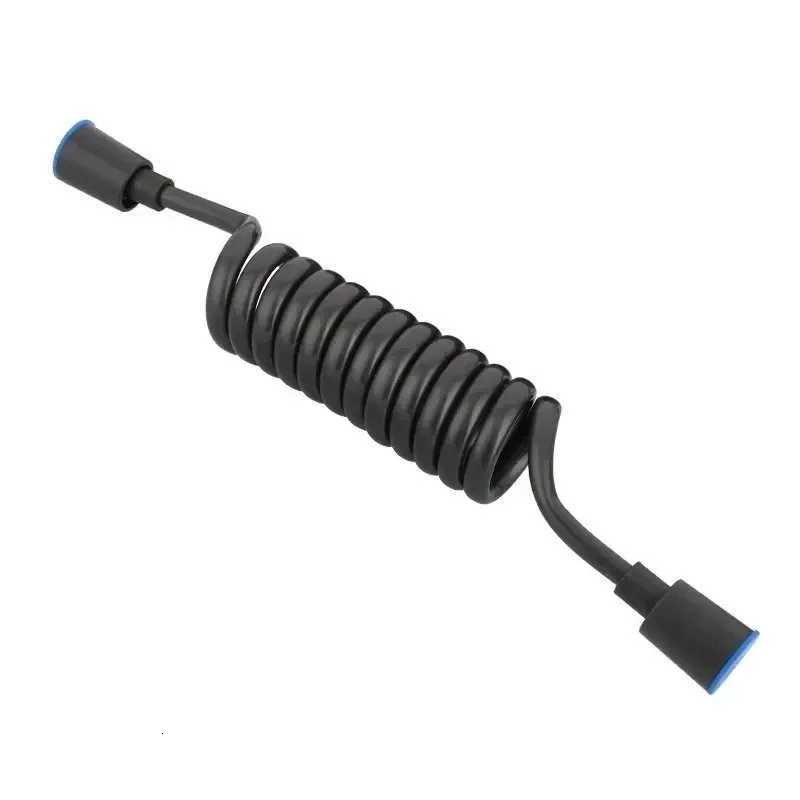 YUAN Bathro Spring Shower Hose 15m Black Gray Spring ible Phone Cord Telescopic Toilet Shower Bidet Cord Hose Y251107