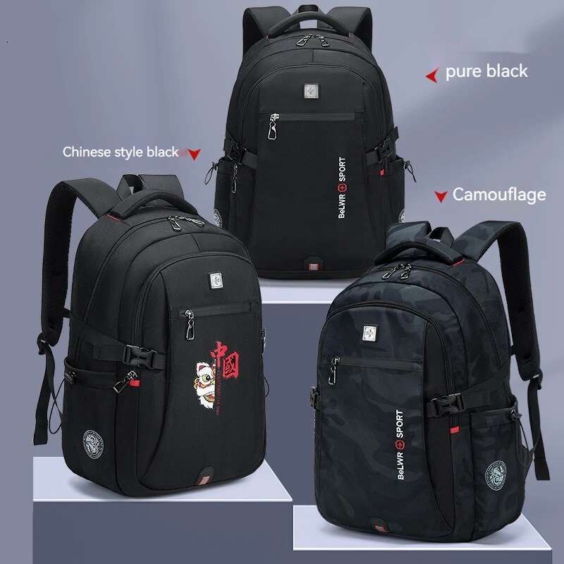 Backpack Primary Middle Students High School Bags Large Capacity Ultra-Light Load Reduction Outdoor Travel Busines