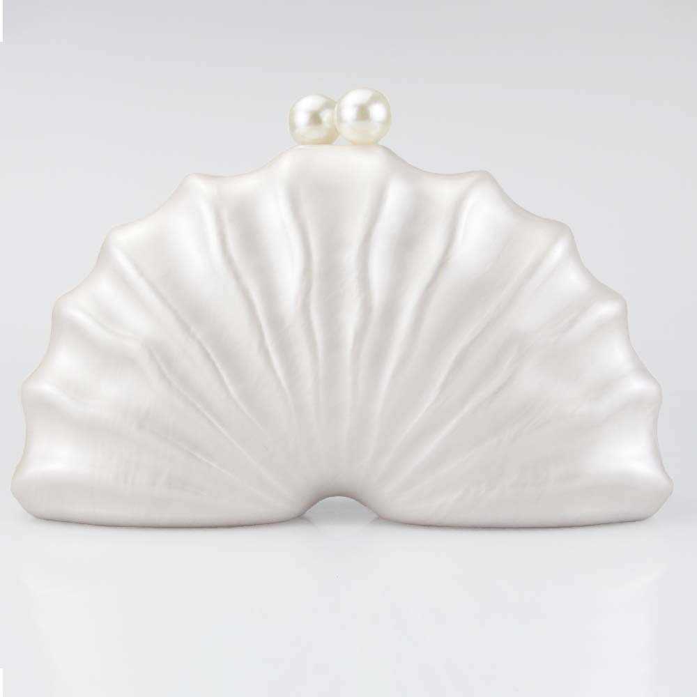 Womens Shoulder Bags Diagonal Cross Bag Shaped Shell Acrylic Fashion Wedding Banquet Handbag