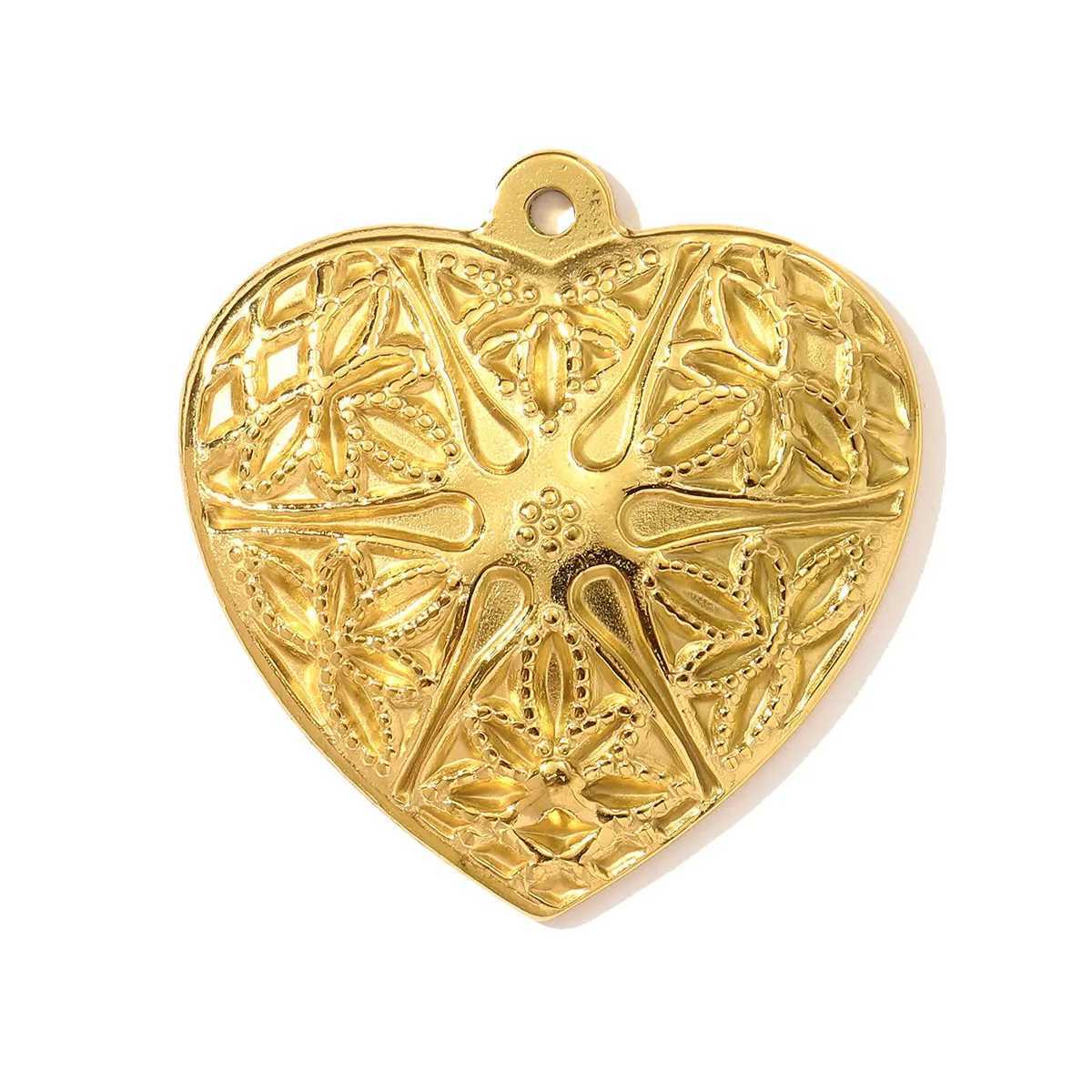 3pcs/Lot French Retro Stainless Steel Enamel Love Heart Necklace Pendant Hamsa Hand DIY Earring Charm Women Big Cross JewelryXJ251107