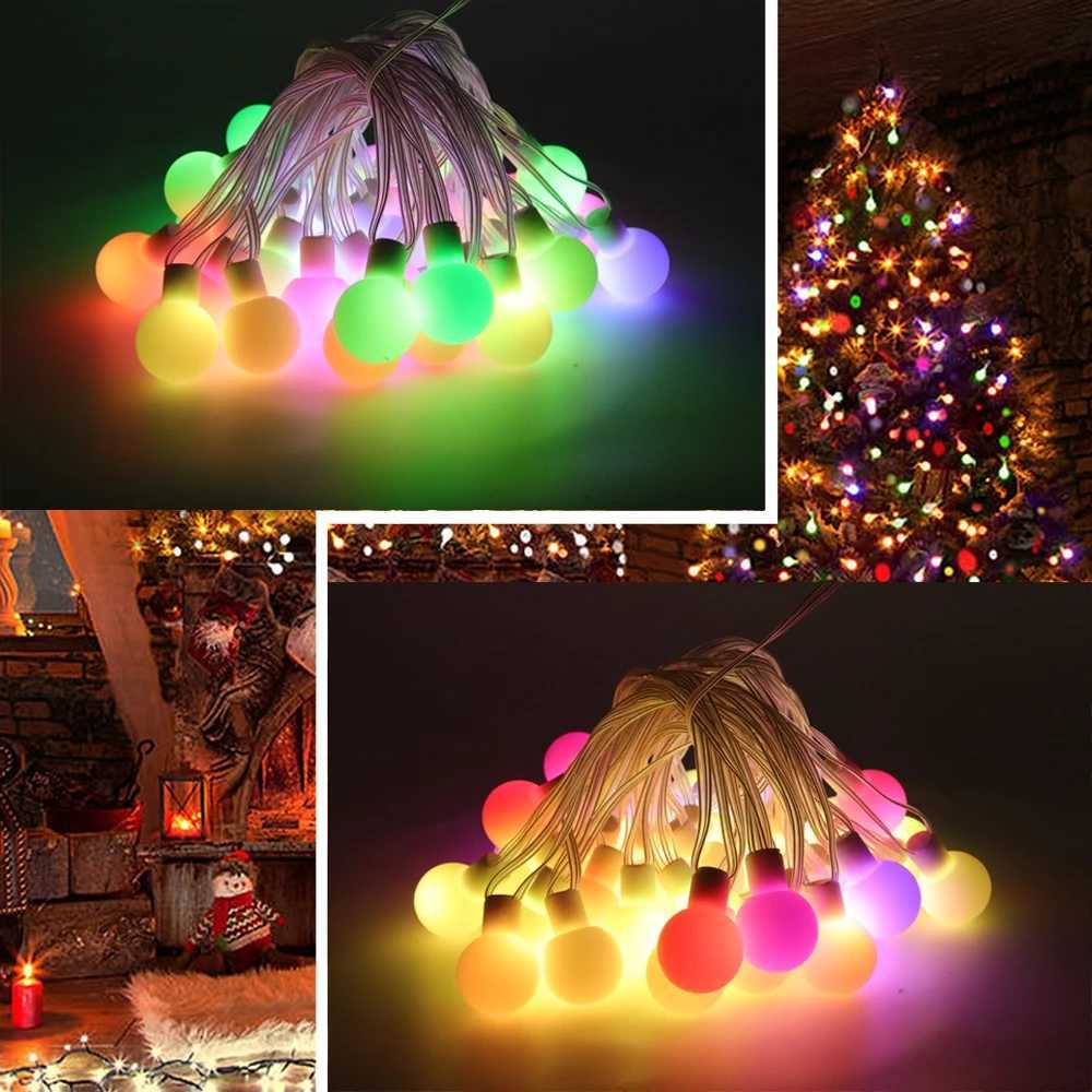 WS2812B Dream Color RGB LED Round Ball String Lights Christmas Party Birthday Decoration Addressable Individually IP67 DC5V W251107
