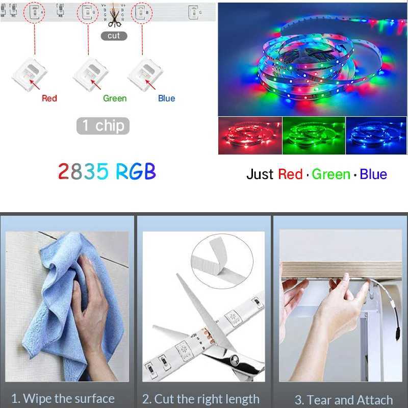 2835 RGB LED Neon Strip Lights Music Sycn APP Control Lights Flexible Lights Kitchen Party Ambient Lights Holiday Decor Lights W251107