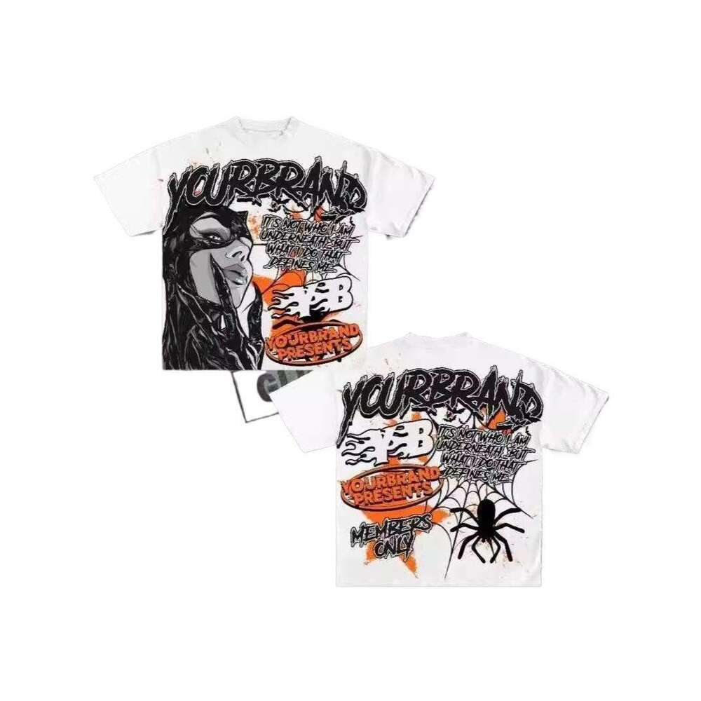 mens with american print y2k top made of pure cotton and oversized tshirt