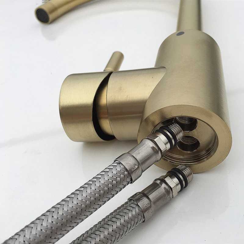 Kitchen Bathro Hose Stainless Steel ible Plumbing Pipes 2 Piece G1/2 G3/8 G9/16 Cold Hot Kitchen Faucet Supply Pipe Hose Y251107