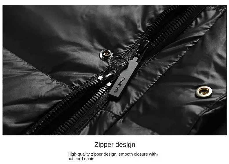 Winter Mens Down Jacket High Quality Thicken Waterproof Thermal Coat Men Lengthened Solid Color Short Hooded Warm Coats 3XLT251107